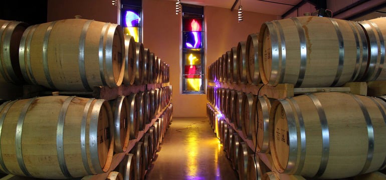 Barrels in a family cellar