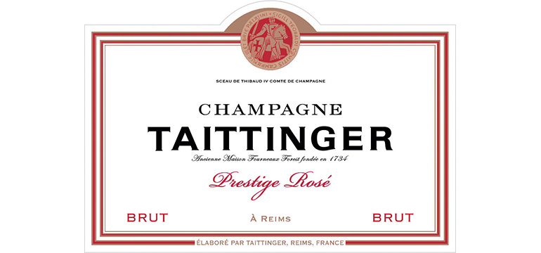 Taittinger Rose Champagne Label