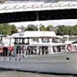 Yacht cruising on the Seine